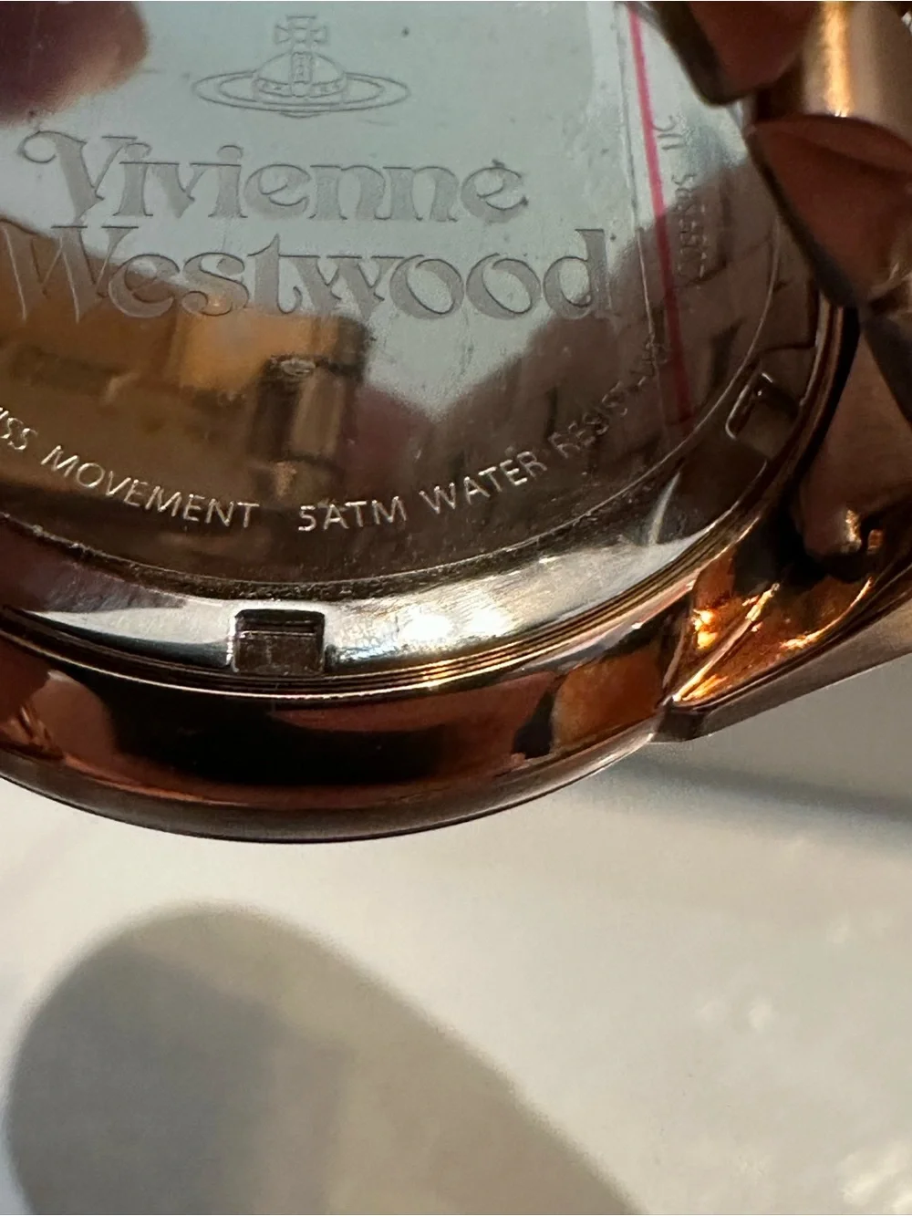 New Vivienne Westwood Wallace Rose Gold Crystal Swiss Watch w Box